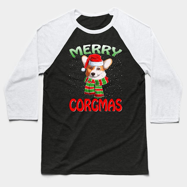 Merry Corgmas Ugly Corgi Christmas Xmas Pajamas T-Shirt Baseball T-Shirt by intelus